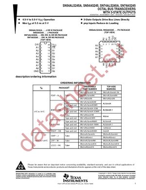 SN74AS245NE4 datasheet  